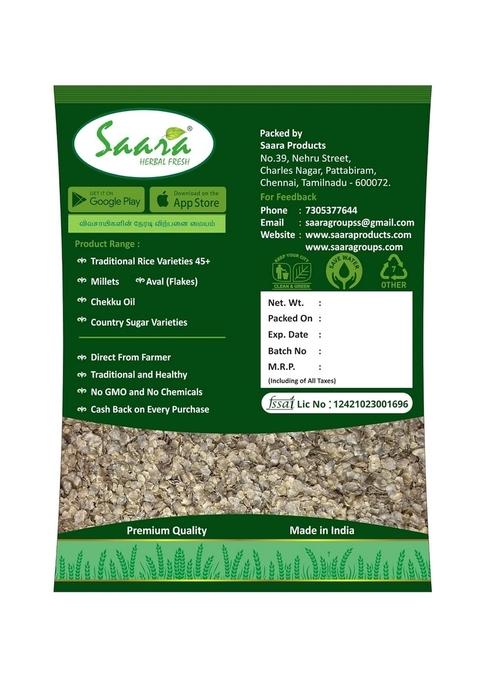 Saara Herbal Fresh Kambu Aval, 450G, Pearl Millet Flakes, Bajra, Sajje Poha, Millet Flakes For Breakfast, 450G