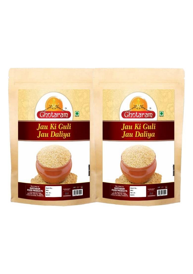 Ghotaram Yava Barley Dalia | Java Jo Jau Ka Daliya | Jav Cevad Javegodhi Porridge Daliya | Baali Arisi Barliyarishi Khichdi Daliya | Cheno Daliyo-480G(Pac 2X 240G)