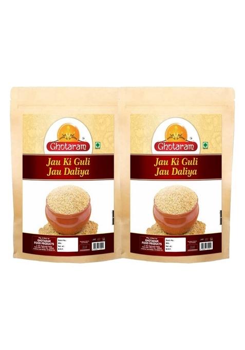 Ghotaram Yava Barley Dalia | Java Jo Jau Ka Daliya | Jav Cevad Javegodhi Porridge Daliya | Baali Arisi Barliyarishi Khichdi Daliya | Cheno Daliyo-480G(Pac 2X 240G)