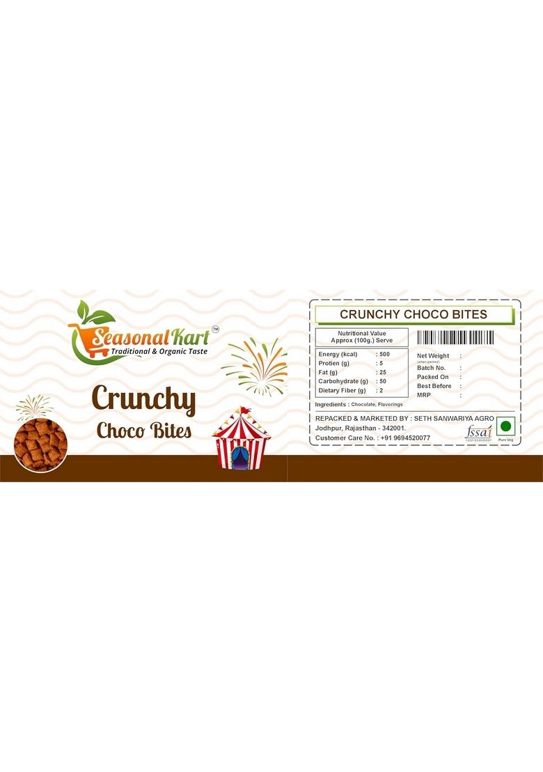Seasonalkart Crunchy Choco Bites, Chocolate Flavoured Cereal, Traditional Taste (200 Gram)