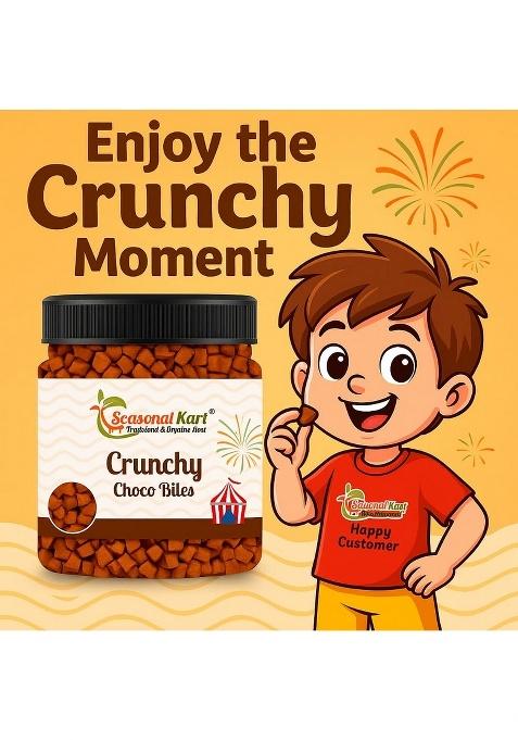 Seasonalkart Crunchy Choco Bites, Chocolate Flavoured Cereal, Traditional Taste (200 Gram)