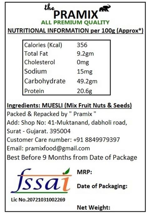 Pramix Muesli Fruit And Nuts