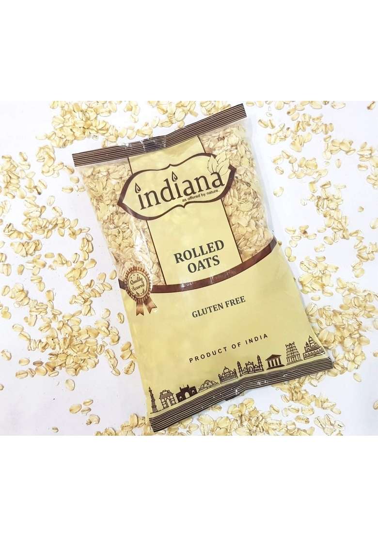 Indiana Rolled Oats (Gluten Free,Protein And Fibre Rich), 500Gm - Indya