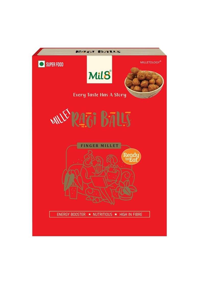 Mil8 Ragi Balls & Puttu Powder Sorghum Millet Combo (40Gram-300Gram) Nutritious, Delicious And Healthy Breakfast Solution - Indya