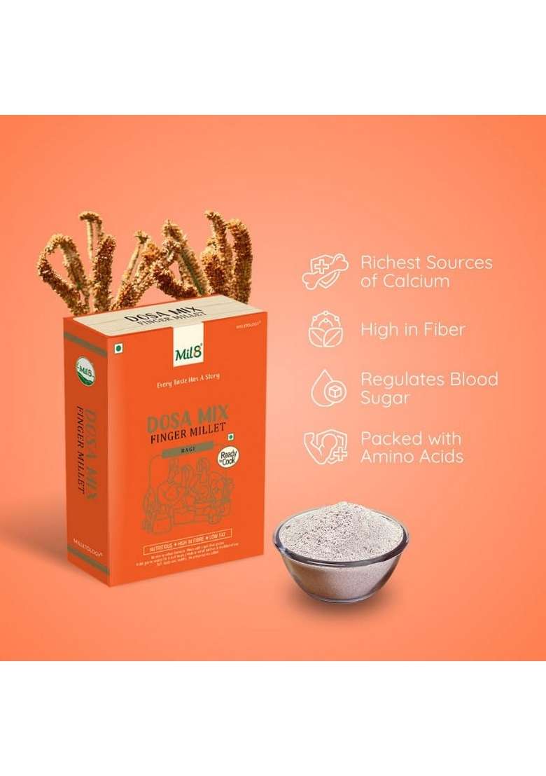 Dosamix Finger & Ragi Balls Combo (300Gram-40Gram) Nutritious, Delicious And Healthy Breakfast Solution - Indya