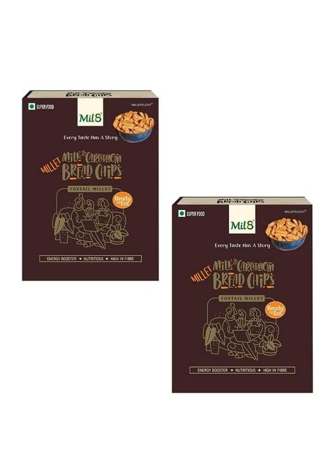 Mil8 Bread Chips Milk And Cardamom & Bread Chips Milk And Cardamom Combo (40Gram-40Gram) Nutritious, Delicious And Healthy Breakfast Solution