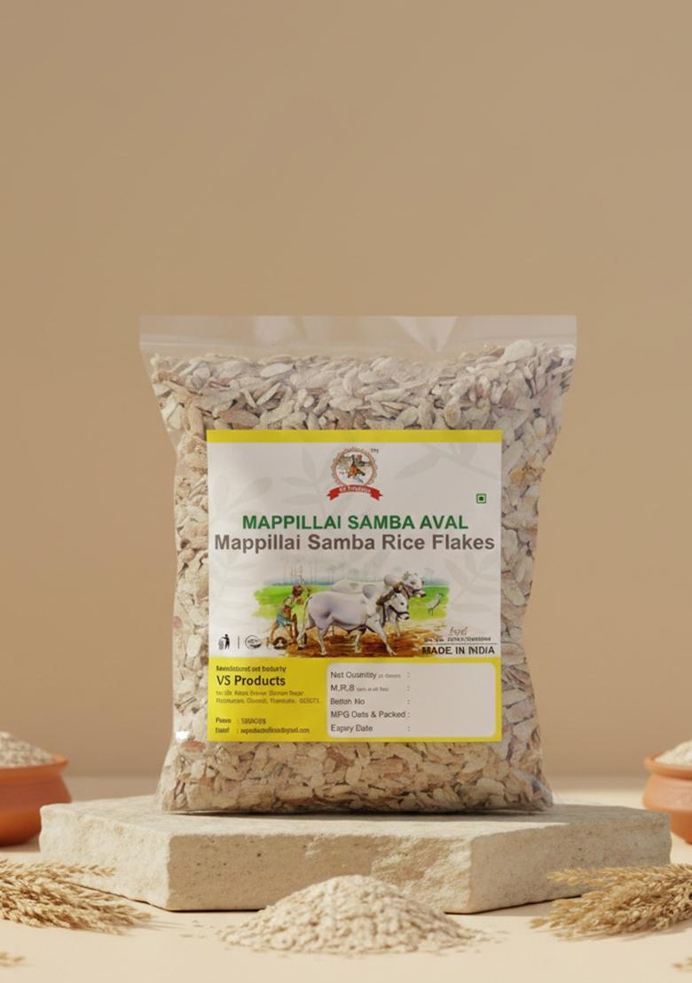 Vs Products Mappillai Samba Rice Flakes 50G, Mappillai Samba Aval (Poha) Rice Flakes For Breakfast | Cereal Flakes, 50G