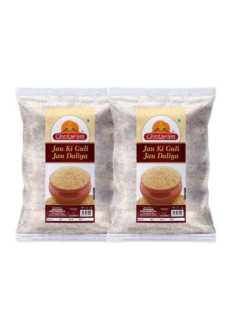 Ghotaram Barley Dalia/Jau Dalia|Healthy Dalia|Barley Arisi|Jau Ka Dalia Guli|Barley Porridge|Barley Porridge|Barley Dalia|Jau Ka Daliya High Protein-Directly From Marwar Farmers-480G(Pac 2X 240G)