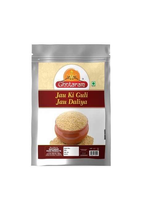 Ghotaram Organic Cracked Jau | Broken Barli Barley Daliya Porridge Fiber-Rich Guli Rabdi, Healthy Stone Ground Pearl Barli/Javvu/Sprouted Jau Javi/Barli Barley Porridge-240G