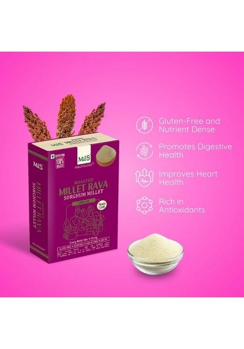 Mil8 Rava Sorghum & Flour Sorghum Millet Combo (300Gram-300Gram) Nutritious, Delicious And Healthy Breakfast Solution