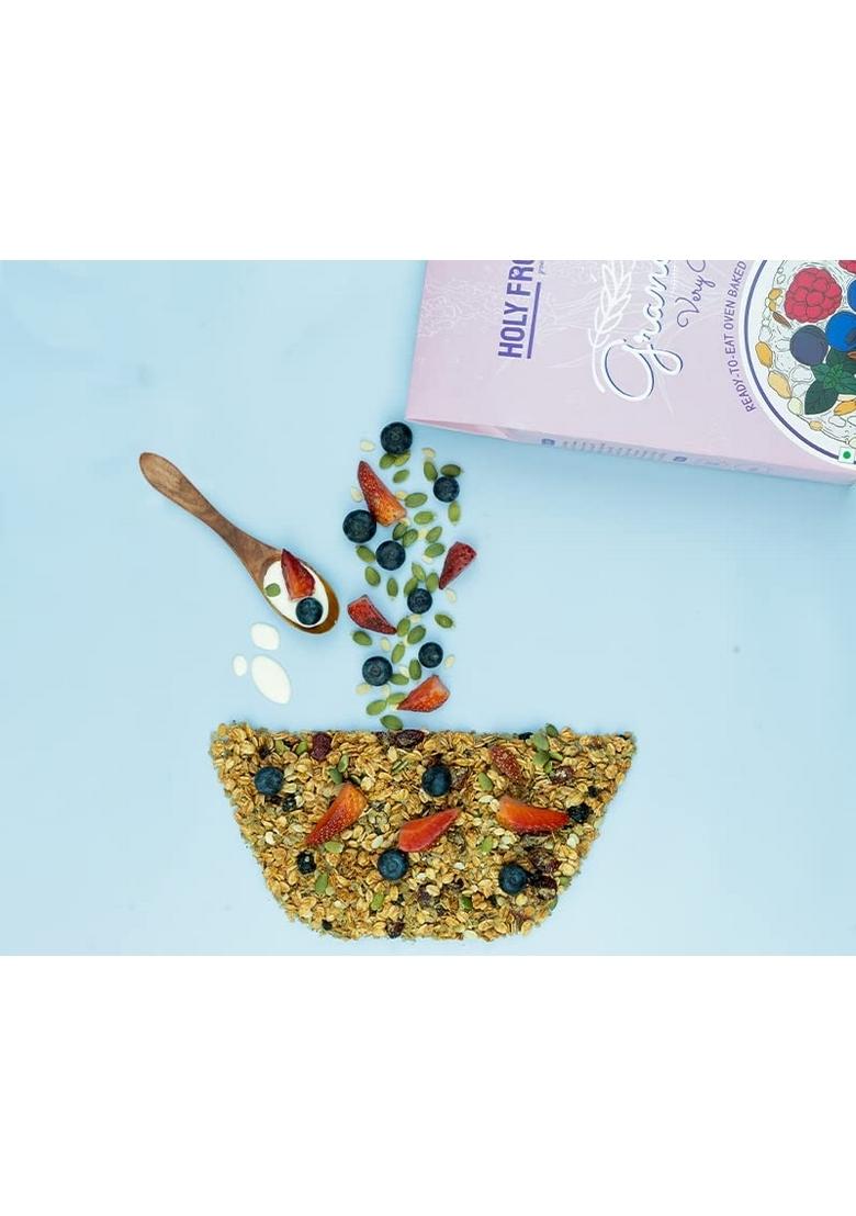 Holyfroots Very Berry Granola | Gluten Free | Breakfast | Over 30% Fruits, Nuts And Seeds | Oven Baked (250G)