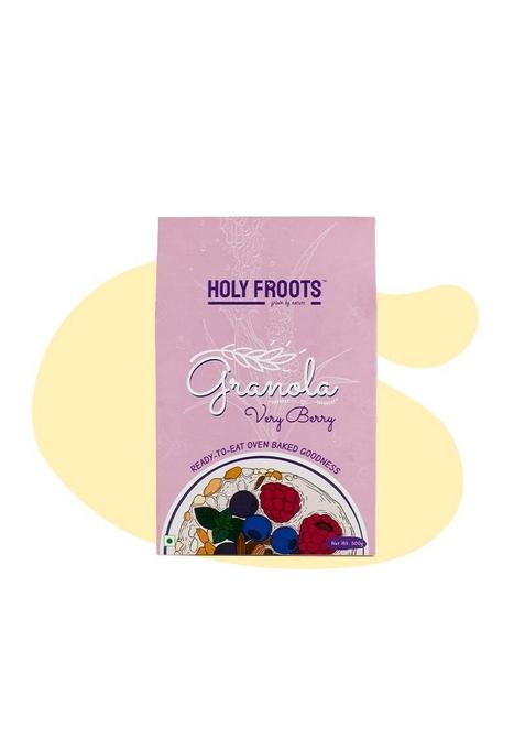 Holyfroots Very Berry Granola | Gluten Free | Breakfast | Over 30% Fruits, Nuts And Seeds | Oven Baked (250G)