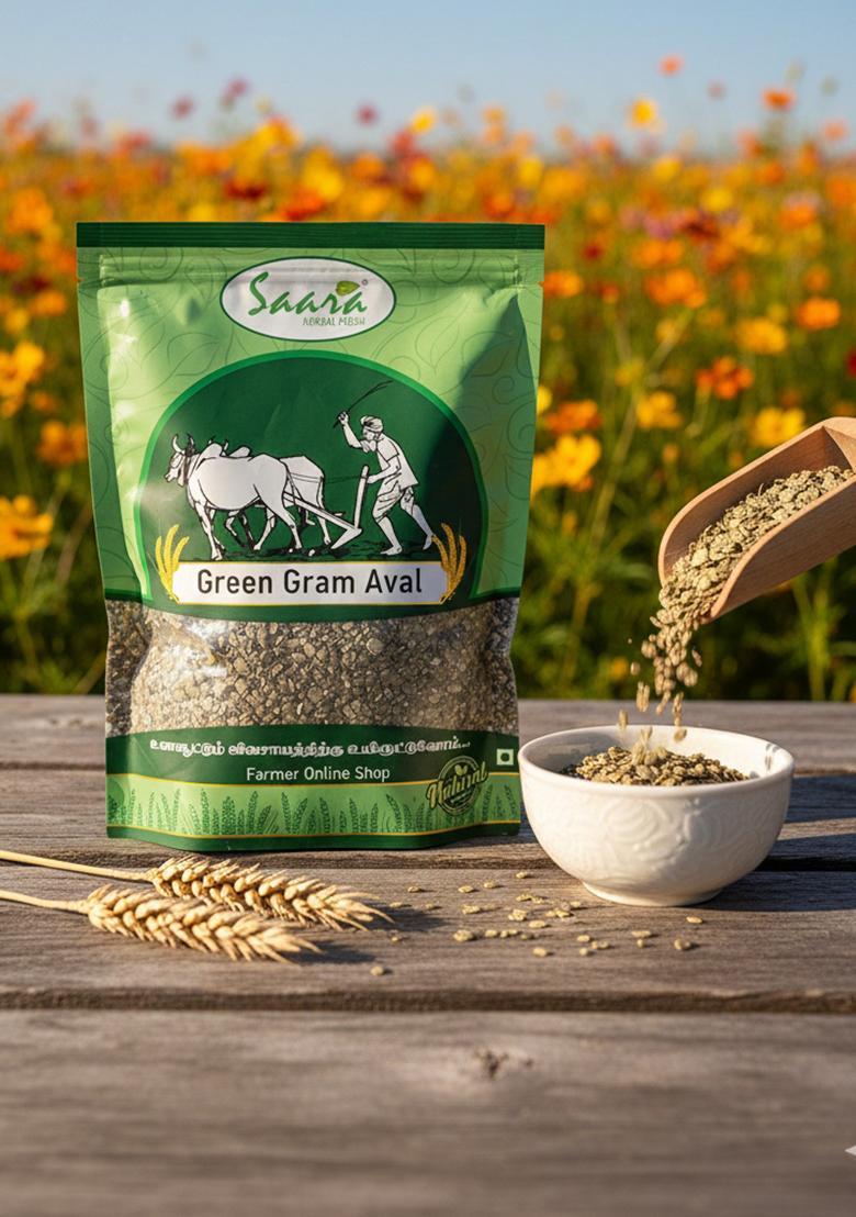 Vs Products Green Gram Aval | Moong Dal Poha | Traditional Indian Snack | 500G