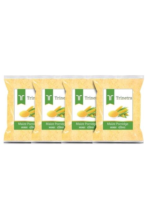Trinetra Makka Daliya | High-Fiber Corn Cereal For Energy & Vitamin B12 | 4Kg (4 X 1Kg)