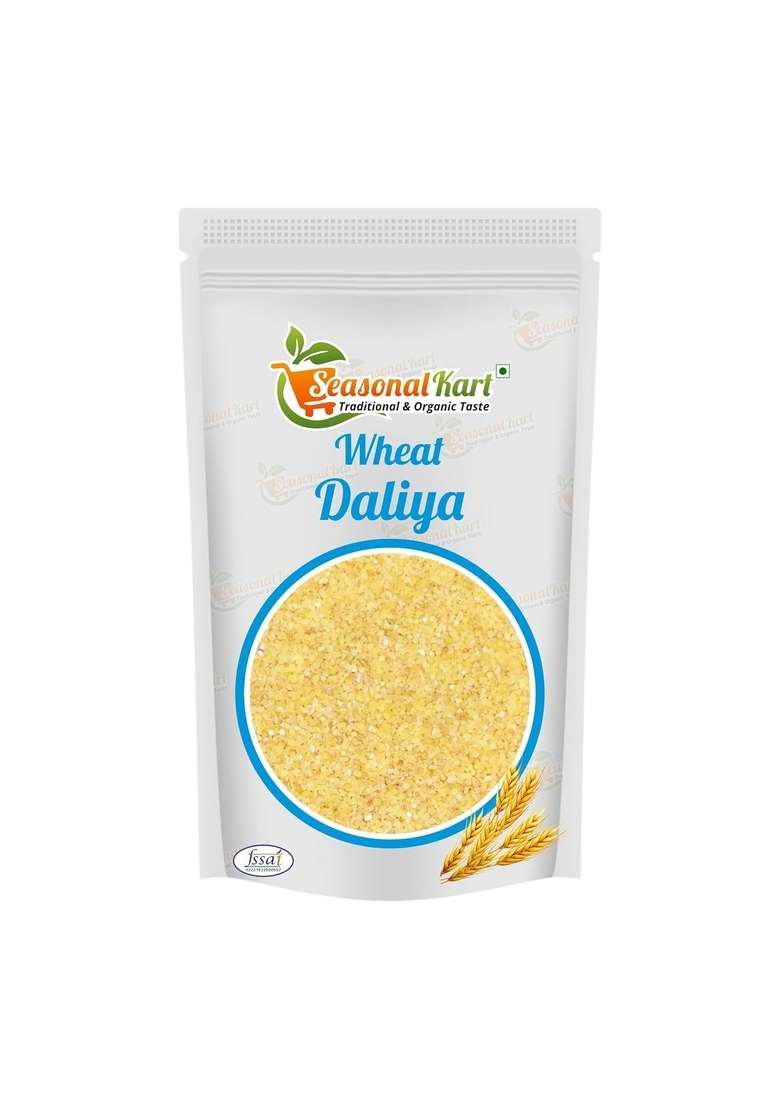 Seasonalkart Combo Pack Of Makki Daliya/Makai Ka Daliya And Wheat Dalia 400 Grams Each |Total Weight 800 Grams | Healthy And Tasty Breakfast| Cereal For Breakfast | Naturally Gluten-Free| - Indya
