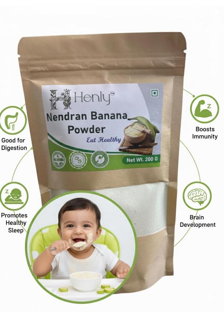 Henly Nendran Banana Powder, Natural Health Supplement For Children And Adult, 200G, Eat Healthy