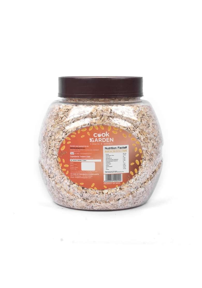 Cookgarden Instant Oats 500G & Lentil Pasta 300G | Wholegrain Breakfast | High Protein And Fibre Combo | Box - Indya