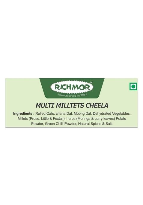 Richmor Protein Multi Millet Chilla Mix | Plant Based | Nutritious | High Fiber | No Palm Oil | No Trans-Fat | Ready To Cook | Quick And Healthy Food | High Protein Premix