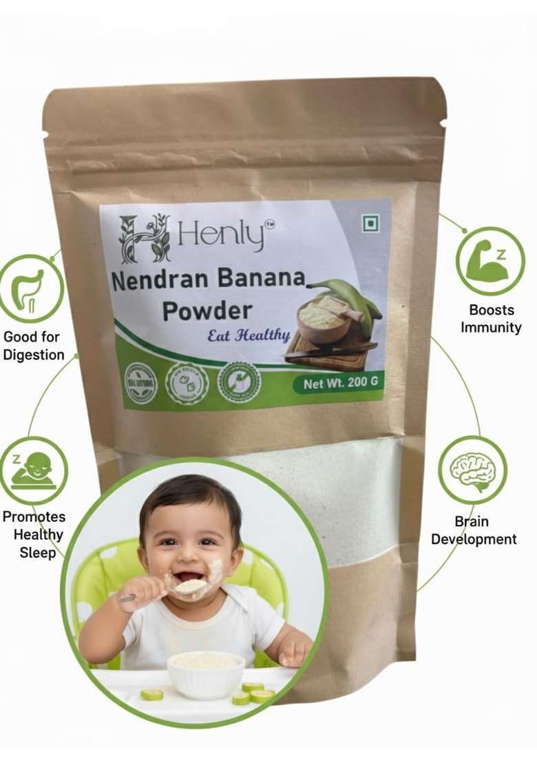 Henly Pure Nendran Banana Powder, Natural Health Supplement, 200G, Eat Healthy - Indya