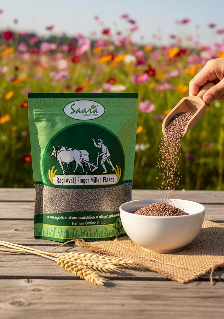 Vs Products Ragi Poha, Gluten Free 250G, Nachani Flakes, Low Gi & Diabetic-Friendly, For Sustained Energy & Better Digestion, 250G