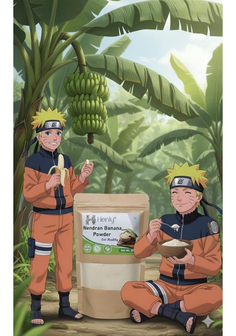 Henly Calcium Rich Raw Kerala Banana Powder For Kids And Adults 200G Natural Health Supplement,