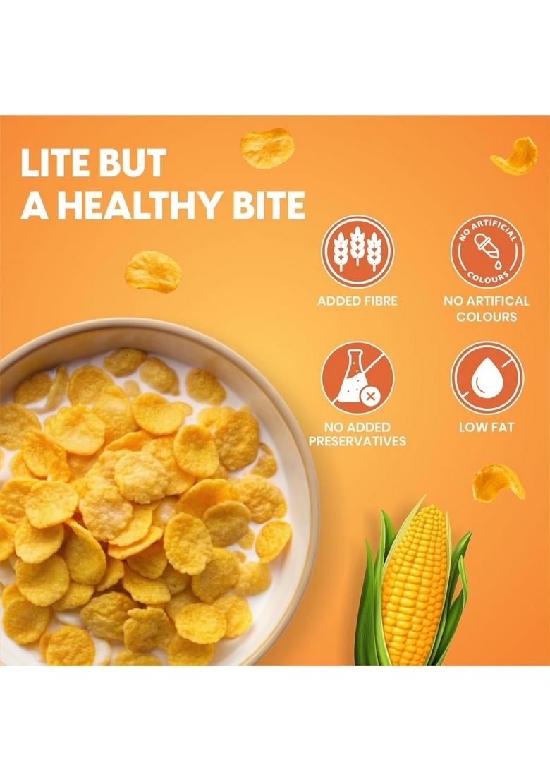 Nutriowl Corn Flakes 200G – Whole Grain Breakfast Cereal, Rich In Fibre, High In Calcium & Protein, Packed With Essential Vitamins & Minerals (Pack Of 3)