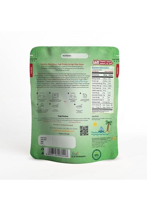 Hands Ready To Eat Red Rice With Millets & Muesli | 100% Vegan, Gluten-Free Healthy Meal | Red Chawal | Lal Chawal | Breakfast Or Anytime Snack | 250G (Pack Of 4)