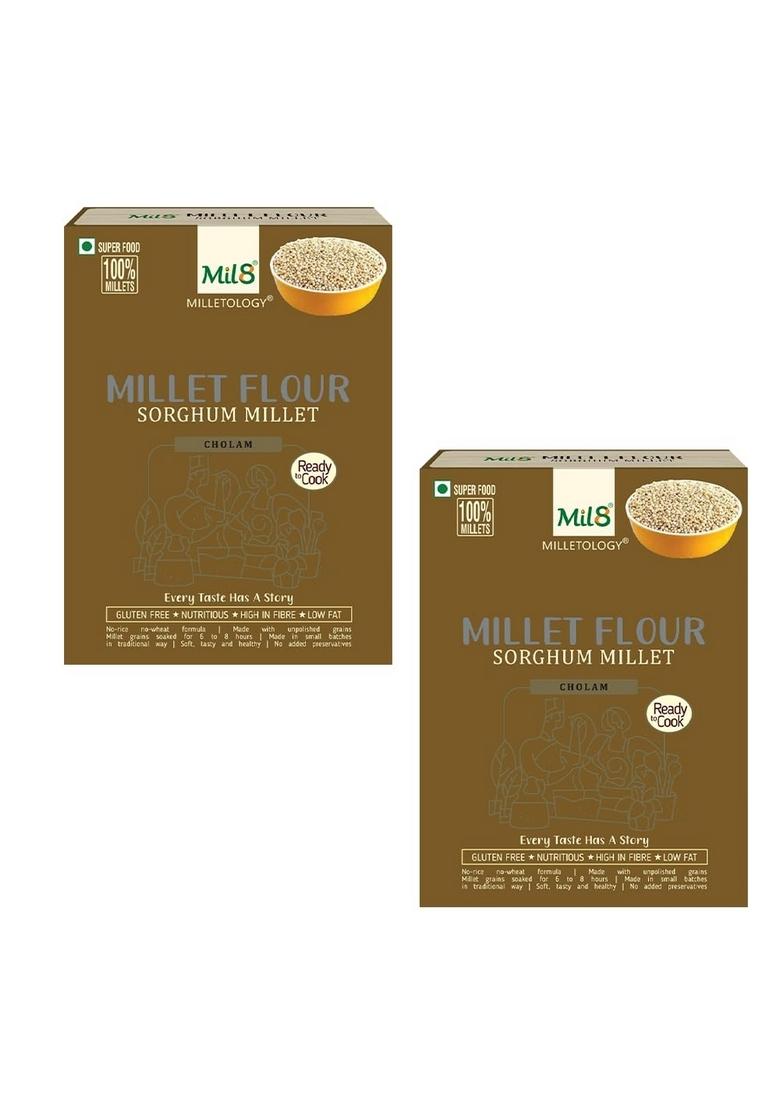Mil8 Flour Sorghum & Flour Sorghum Millet Combo (300Gram-300Gram) Nutritious, Delicious And Healthy Breakfast Solution