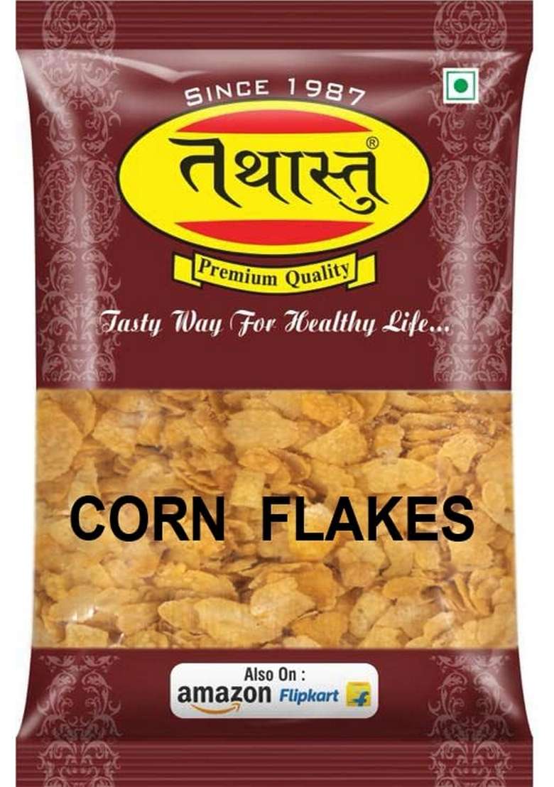 Tathastu Corn Flakes | Breakfast Cereals | Original And Healthier | High In Vitamin| High In Iron | Naturally Cholesterol Free | 500 Gm - Indya