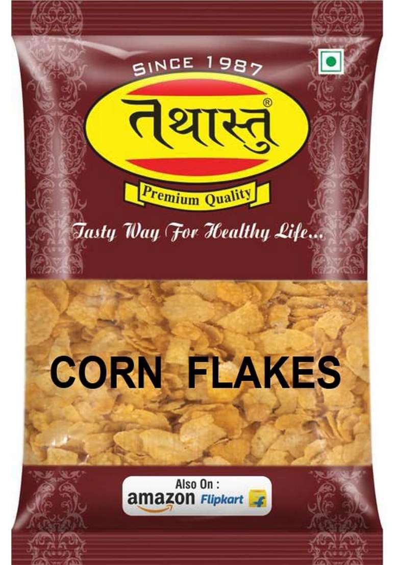 Tathastu Corn Flakes | Breakfast Cereals | Original And Healthier | High In Vitamin| High In Iron | Naturally Cholesterol Free | 500 Gm - Indya