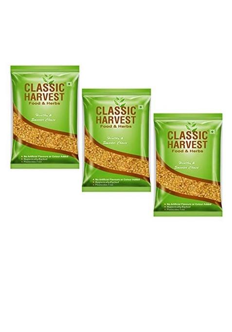 Classic Harvest Healthy And Nutritious Wheat Daliya/ Dalia / Broken Wheat 1500G (Pack Of 3, 500 Gm Each)