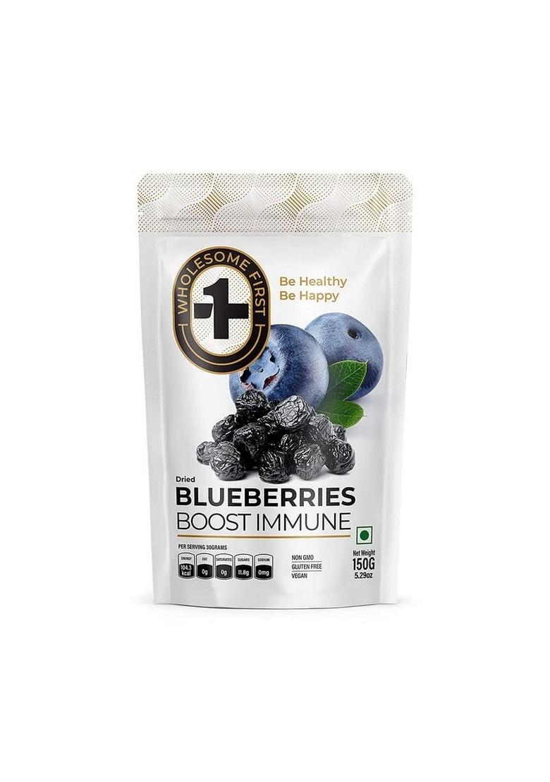 Wholesome First Blueberries 150 Grms + Mix Nuts 170 Grms Gluten Free, Non Gmo And 100% Vegan Pack Of 2