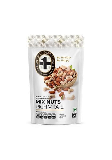 Wholesome First Blueberries 150 Grms + Mix Nuts 170 Grms Gluten Free, Non Gmo And 100% Vegan Pack Of 2