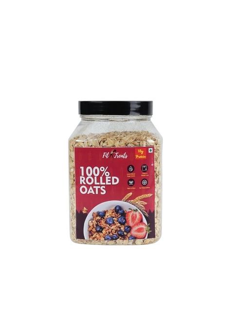 Fit Treats Rolled Oats | Gluten Free | Whole Grain Rolled Oats With High Fibre & Protein | Diet Food For Weight Management