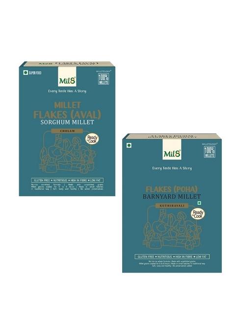 Mil8 Flakes (Aval) Sorghum & Flakes (Aval) Barnayard Millet Combo (200Gram-200Gram) Nutritious, Delicious And Healthy Breakfast Solution