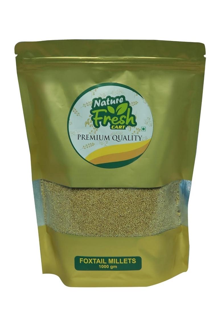 Nature Fresh Cart Foxtail Millet Whole Grain 1Kg Pack | 100% Natural & Gluten Free | Certified Low Gi | Rice Replacement | High Fibre And Plant Protein | Gluten Free