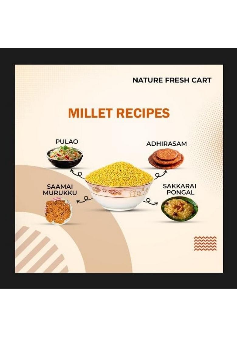 Nature Fresh Cart Foxtail Millet Whole Grain 1Kg Pack | 100% Natural & Gluten Free | Certified Low Gi | Rice Replacement | High Fibre And Plant Protein | Gluten Free