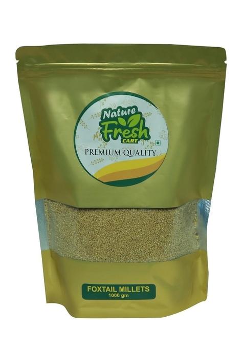 Nature Fresh Cart Foxtail Millet Whole Grain 1Kg Pack | 100% Natural & Gluten Free | Certified Low Gi | Rice Replacement | High Fibre And Plant Protein | Gluten Free
