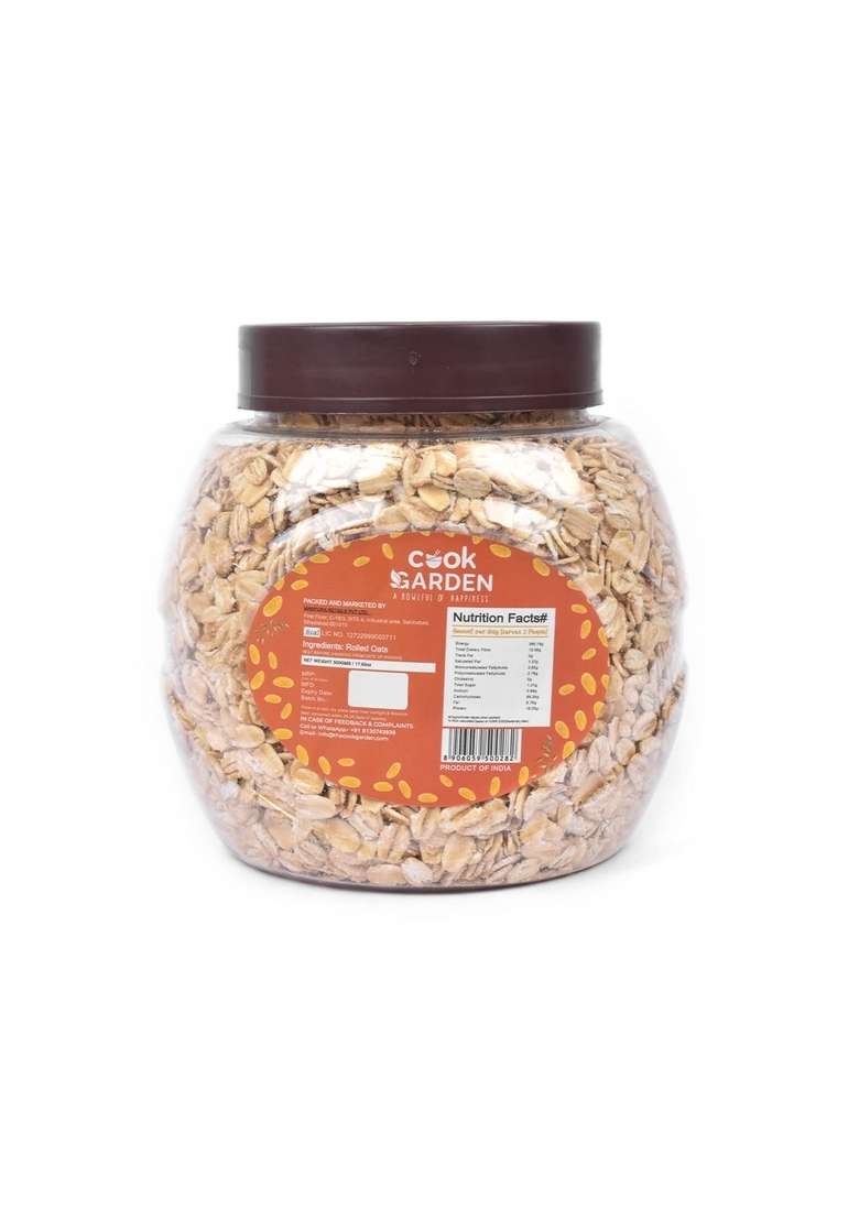 Cookgarden Rolled Oats 500G & Foxnut Pasta 300G | Wholegrain Breakfast | High Protein And Fibre Combo | Box - Indya