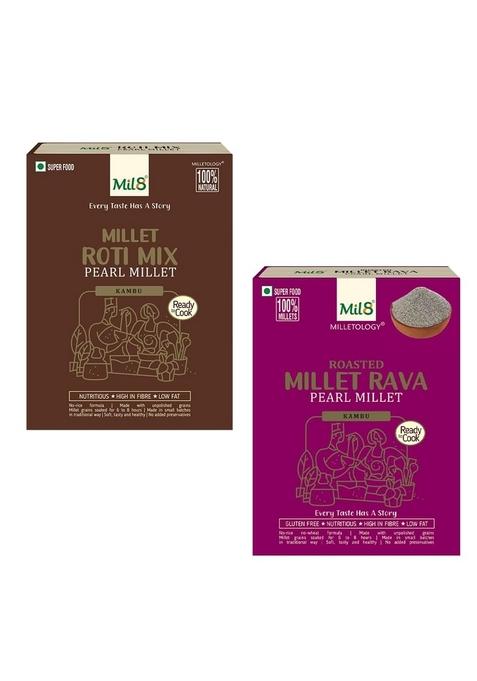Mil8 Rotimix Pearl & Rava Pearl Millet Combo (300Gram-300Gram) Nutritious, Delicious And Healthy Breakfast Solution