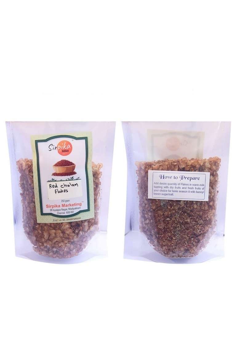 Sirpika Millet Foxtail, Kodo, Little, Barnyard, Pearl, Ragi, Jowar, Redjowar, Irugu Sorghum & Proso Millet Flakes | Premium Millets | Nutrient-Rich & Versatile | Healthy Diet & Sustainable Source | Versatile Millet Blend For Daily Use 500 G (Pack Of 1). ( - Indya