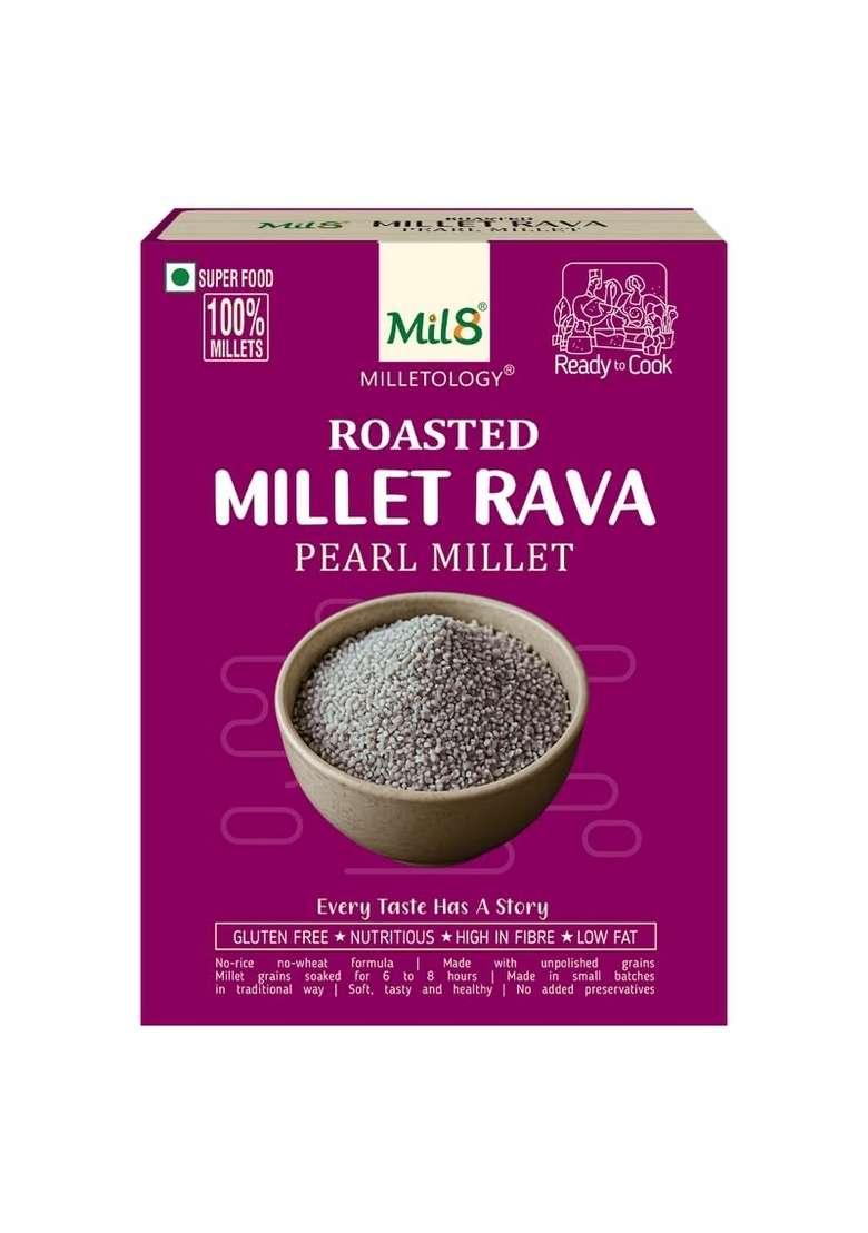 Mil8 Dosamix Finger & Flour Foxtail & Rava Pearl Millet Pack Of 3(Each 300Gm) - Indya