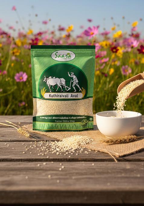 Vs Products Barnyard Millet Flakes 1Kg | Kuthiraivali Aval | Natural & Traditional Millet Poha | Healthy Breakfast Option