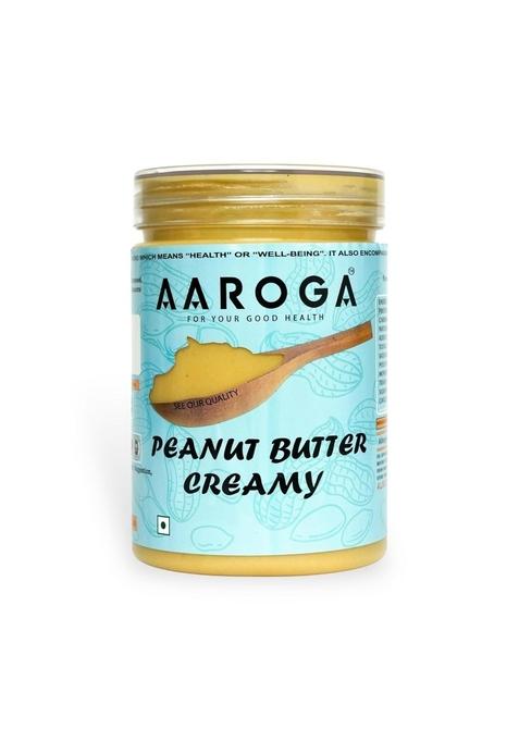 Aaroga Peanut Butter Creamy | Protein-Rich Spread | Roasted Peanuts | No Added Sugar | 400G Jar