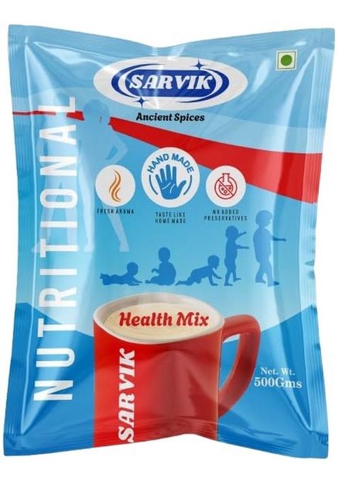 Sarvik Health Mix 500G, All Natural Nutrition Drink With 16 Ingredients, Zero Sugar. 100% Natural Nutrition