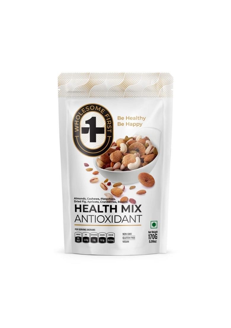 Wholesome First Berry Almond 170 Grms + Health Mix 170 Grms Gluten Free, Non Gmo And 100% Vegan Pack Of 2