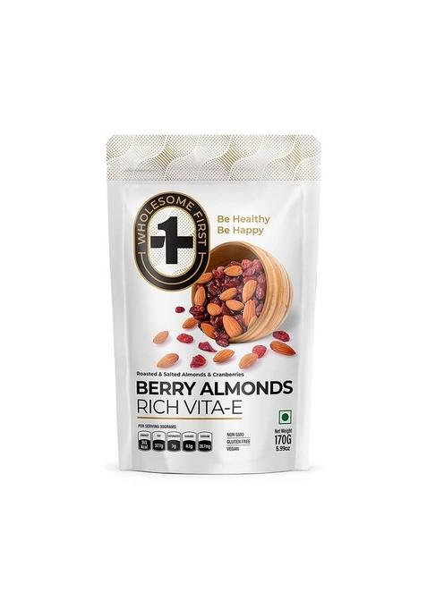 Wholesome First Berry Almond 170 Grms + Health Mix 170 Grms Gluten Free, Non Gmo And 100% Vegan Pack Of 2