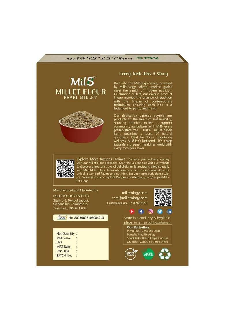 Mil8 Flour Pearl & Flakes (Aval) Finger Millet Combo (300Gram-200Gram) Nutritious, Delicious And Healthy Breakfast Solution - Indya