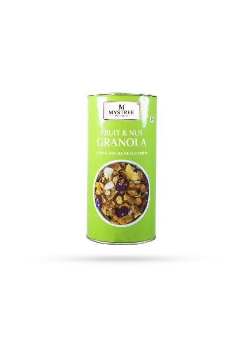 Mystree Fruit And Nuts Granola 160G -| Fiber-Rich Breakfast Cereal | Healthy Mixed Fruit & Nut Granola | Source Of Energy | Ideal For A Healthy And Energizing Breakfast | Nutritious And Delicious Start To Your Day