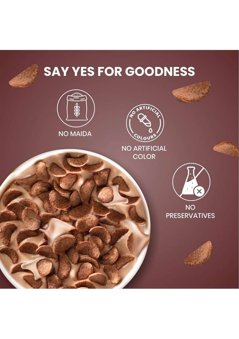 Nutriowl Chocos 200G – Whole Grain Breakfast Cereal, Rich In Fibre, High In Calcium & Protein, Packed With Essential Vitamins & Minerals (Pack Of 1) - Indya